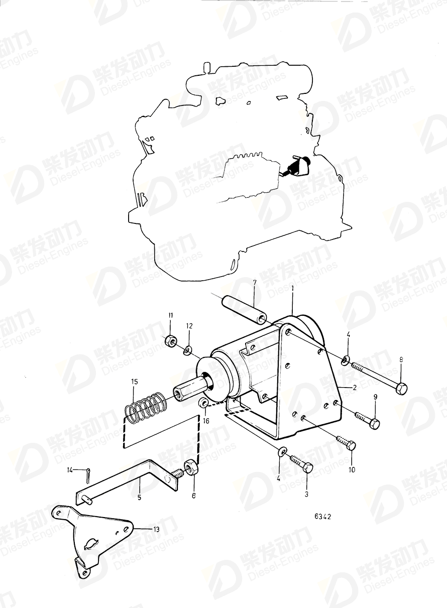 volvo penta Bracket 822649 Drawing volvo penta Bracket 822649 Drawing